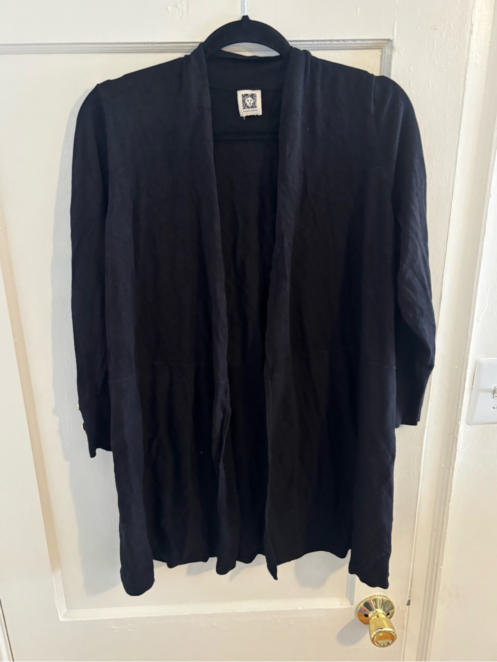 Anne Klein Black Open-Front Women's Cardigan